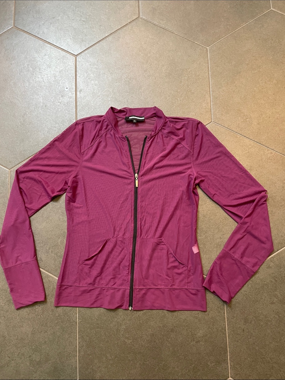Anatomie Fuchsia Mesh Bomber Jacket L